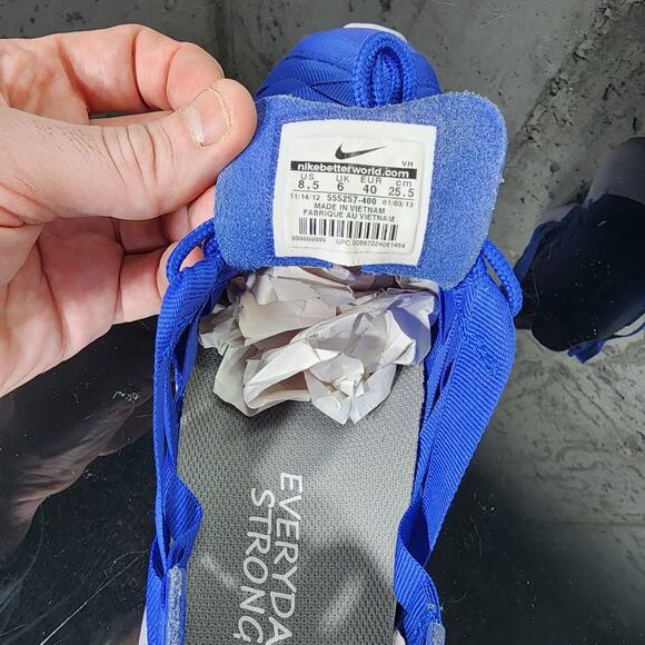 Nike Roshe Run Woven 555257-400 Women’s Sneakers Blue Size 8.5 Pre-Owned - Picture 5 of 6